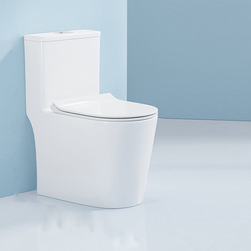Modern Seat Included Flush Toilet 1-Piece White Urine Toilet for Bathroom 14"L x 22"W x 28"H Clearhalo 'Bathroom Remodel & Bathroom Fixtures' 'Home Improvement' 'home_improvement' 'home_improvement_toilets' 'Toilets & Bidets' 'Toilets' 7261285