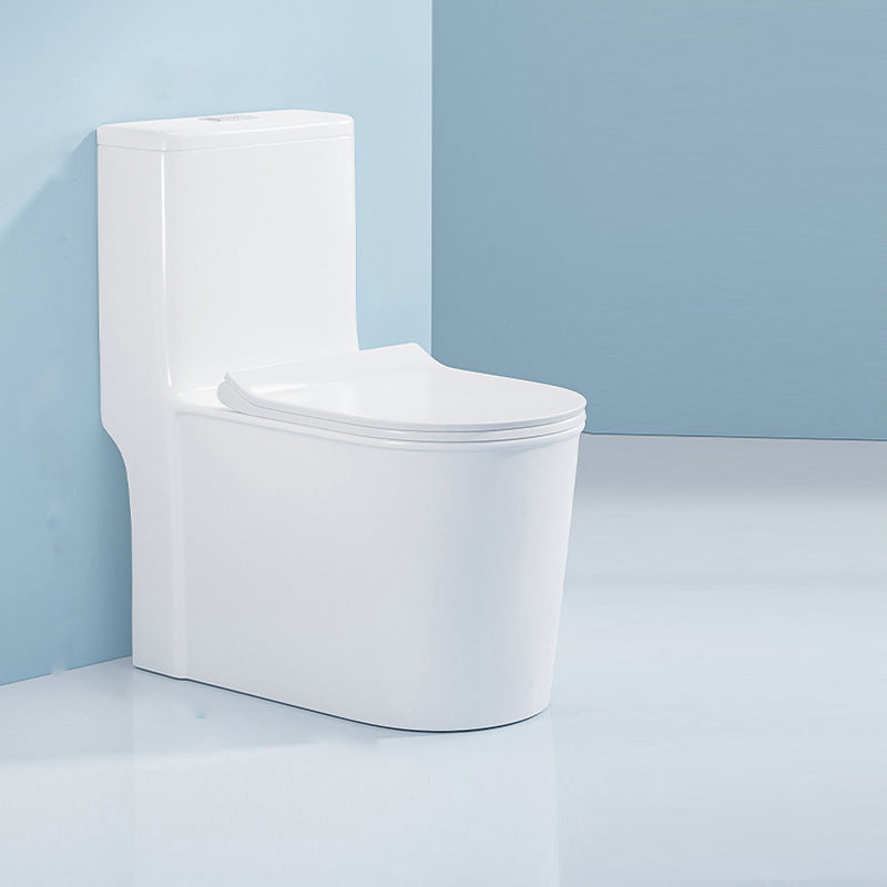 Modern Seat Included Flush Toilet 1-Piece White Urine Toilet for Bathroom 15"L x 27"W x 30"H Clearhalo 'Bathroom Remodel & Bathroom Fixtures' 'Home Improvement' 'home_improvement' 'home_improvement_toilets' 'Toilets & Bidets' 'Toilets' 7261293