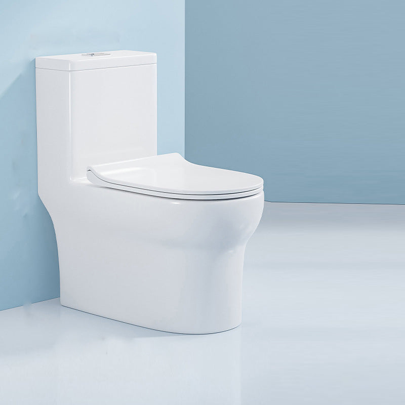 Modern Seat Included Flush Toilet 1-Piece White Urine Toilet for Bathroom 15"L x 27"W x 31"H Clearhalo 'Bathroom Remodel & Bathroom Fixtures' 'Home Improvement' 'home_improvement' 'home_improvement_toilets' 'Toilets & Bidets' 'Toilets' 7261301