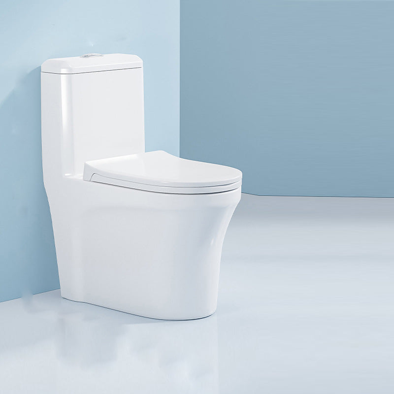 Modern Seat Included Flush Toilet 1-Piece White Urine Toilet for Bathroom 14"L x 26"W x 30"H Clearhalo 'Bathroom Remodel & Bathroom Fixtures' 'Home Improvement' 'home_improvement' 'home_improvement_toilets' 'Toilets & Bidets' 'Toilets' 7261302