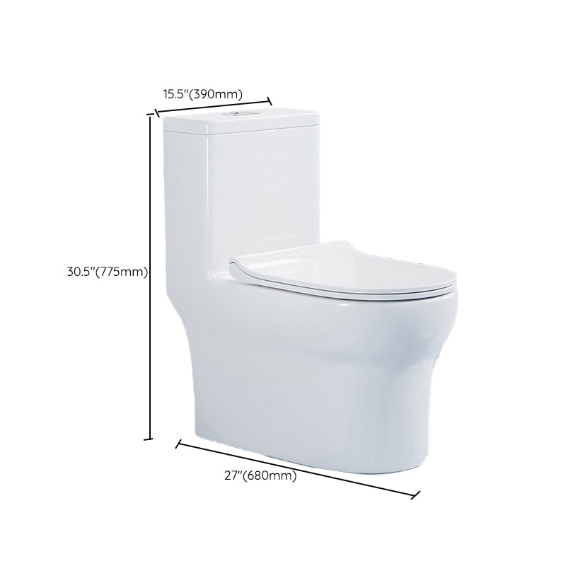 Modern Seat Included Flush Toilet 1-Piece White Urine Toilet for Bathroom Clearhalo 'Bathroom Remodel & Bathroom Fixtures' 'Home Improvement' 'home_improvement' 'home_improvement_toilets' 'Toilets & Bidets' 'Toilets' 7261305