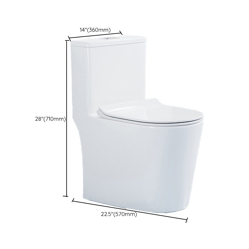 Modern Seat Included Flush Toilet 1-Piece White Urine Toilet for Bathroom Clearhalo 'Bathroom Remodel & Bathroom Fixtures' 'Home Improvement' 'home_improvement' 'home_improvement_toilets' 'Toilets & Bidets' 'Toilets' 7261310