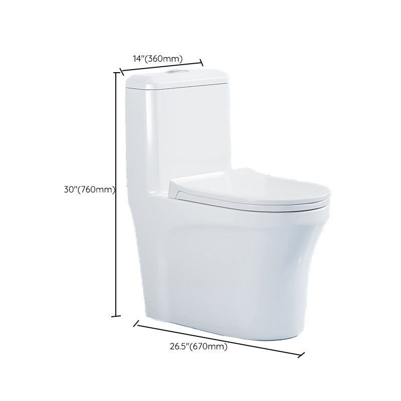 Modern Seat Included Flush Toilet 1-Piece White Urine Toilet for Bathroom Clearhalo 'Bathroom Remodel & Bathroom Fixtures' 'Home Improvement' 'home_improvement' 'home_improvement_toilets' 'Toilets & Bidets' 'Toilets' 7261314