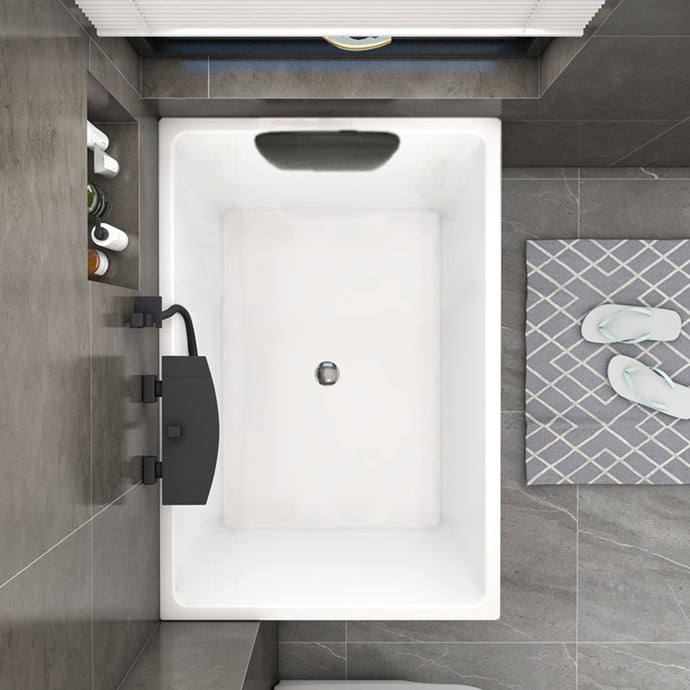 Back to Wall Rectangular Bathtub Antique Finish Soaking Bath Tub (Faucet not Included) Without Seat Clearhalo 'Bathroom Remodel & Bathroom Fixtures' 'Bathtubs' 'Home Improvement' 'home_improvement' 'home_improvement_bathtubs' 'Showers & Bathtubs' 7261329