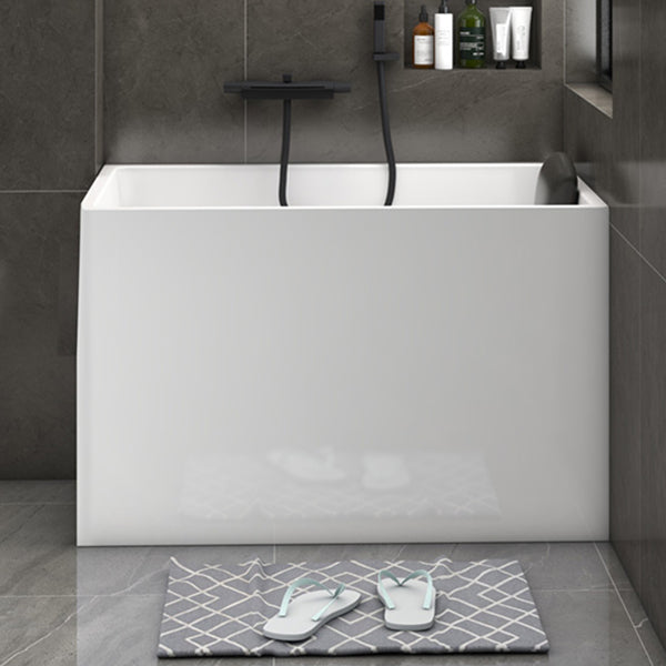 Back to Wall Rectangular Bathtub Antique Finish Soaking Bath Tub (Faucet not Included) 43"L x 27"W x 25"H Without Seat Clearhalo 'Bathroom Remodel & Bathroom Fixtures' 'Bathtubs' 'Home Improvement' 'home_improvement' 'home_improvement_bathtubs' 'Showers & Bathtubs' 7261332