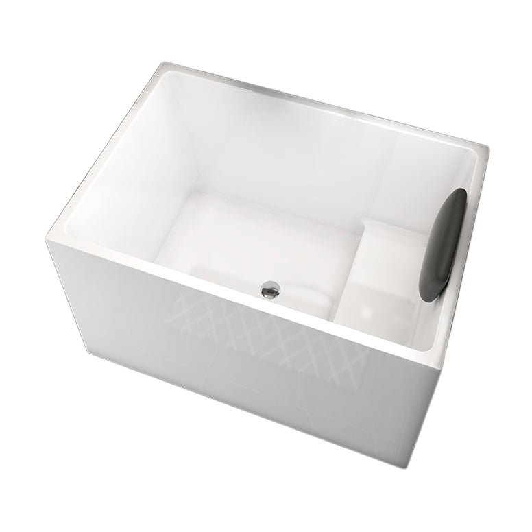 Back to Wall Rectangular Bathtub Antique Finish Soaking Bath Tub (Faucet not Included) Clearhalo 'Bathroom Remodel & Bathroom Fixtures' 'Bathtubs' 'Home Improvement' 'home_improvement' 'home_improvement_bathtubs' 'Showers & Bathtubs' 7261336