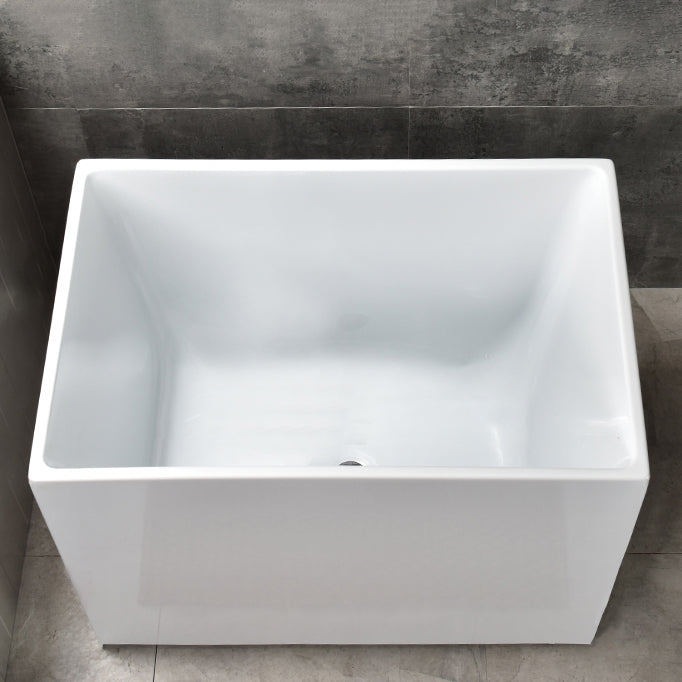 Stand Alone Antique Finish Soaking Bathtub Rectangular Modern Bathtub (Board not Included) Without Seat Clearhalo 'Bathroom Remodel & Bathroom Fixtures' 'Bathtubs' 'Home Improvement' 'home_improvement' 'home_improvement_bathtubs' 'Showers & Bathtubs' 7261399