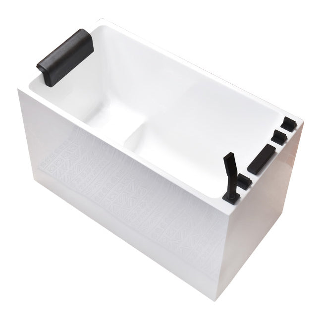 Stand Alone Antique Finish Bathtub Rectangular Soaking Modern Bath Tub Clearhalo 'Bathroom Remodel & Bathroom Fixtures' 'Bathtubs' 'Home Improvement' 'home_improvement' 'home_improvement_bathtubs' 'Showers & Bathtubs' 7261431