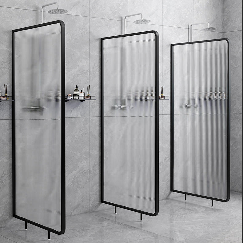 Patterned Fixed Glass Panel Scratch Resistant Frame Fixed Glass Panel Clearhalo 'Bathroom Remodel & Bathroom Fixtures' 'Home Improvement' 'home_improvement' 'home_improvement_shower_tub_doors' 'Shower and Tub Doors' 'shower_tub_doors' 'Showers & Bathtubs' 7261472