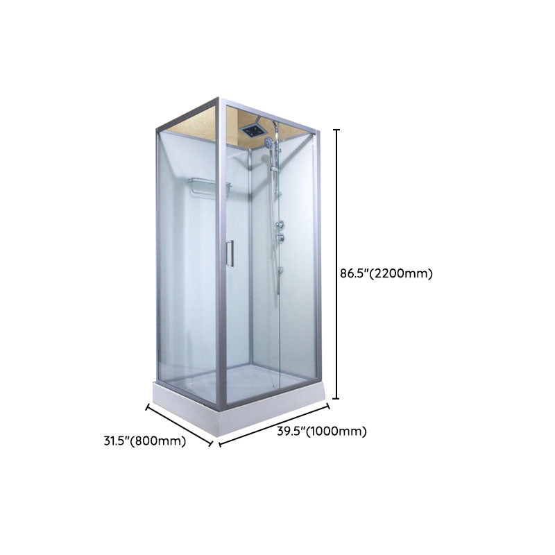 Modern Shower Kit with Base Foundation Sliding Door Shower Stall Clearhalo 'Bathroom Remodel & Bathroom Fixtures' 'Home Improvement' 'home_improvement' 'home_improvement_shower_stalls_enclosures' 'Shower Stalls & Enclosures' 'shower_stalls_enclosures' 'Showers & Bathtubs' 7262091