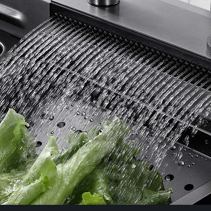 Single Basin Kitchen Sink Contemporary Stainless Steel Kitchen Sink Clearhalo 'Home Improvement' 'home_improvement' 'home_improvement_kitchen_sinks' 'Kitchen Remodel & Kitchen Fixtures' 'Kitchen Sinks & Faucet Components' 'Kitchen Sinks' 'kitchen_sinks' 7263264