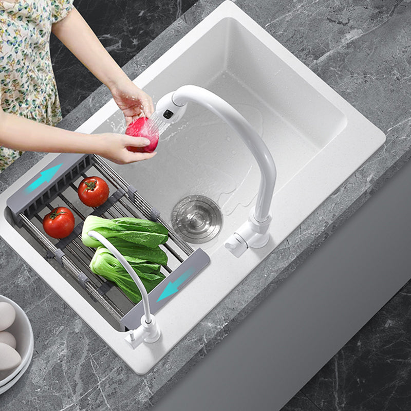 Single Bowl Kitchen Sink Modern Quartz Kitchen Sink with Drain Assembly Clearhalo 'Home Improvement' 'home_improvement' 'home_improvement_kitchen_sinks' 'Kitchen Remodel & Kitchen Fixtures' 'Kitchen Sinks & Faucet Components' 'Kitchen Sinks' 'kitchen_sinks' 7263287
