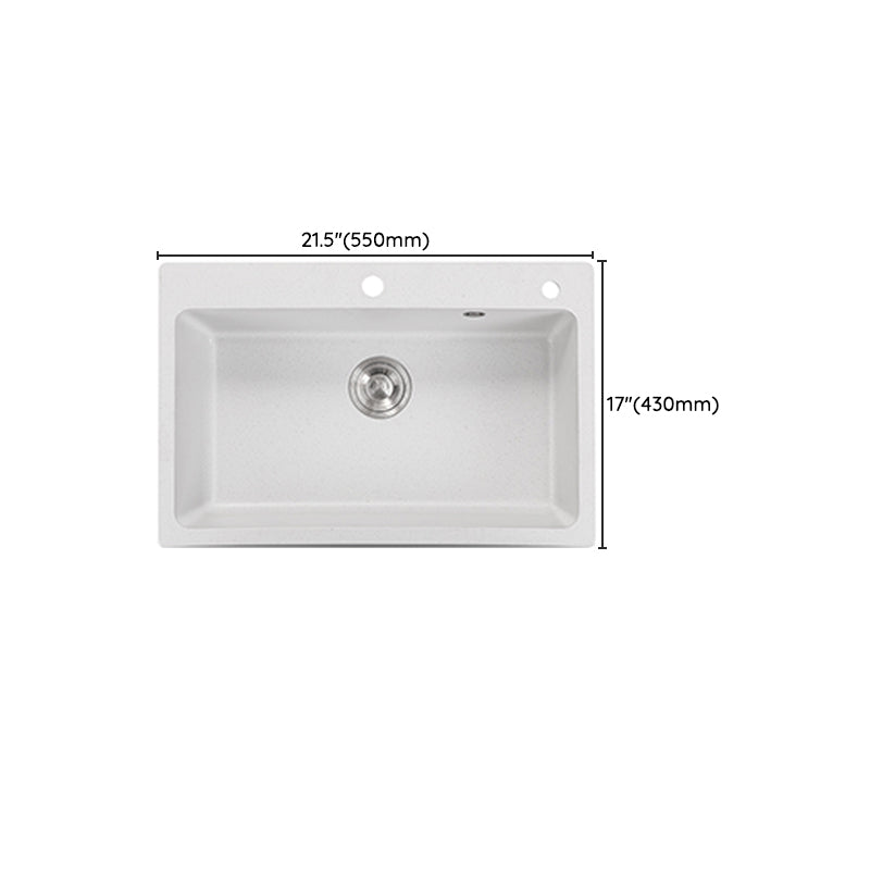 Single Bowl Kitchen Sink Modern Quartz Kitchen Sink with Drain Assembly Clearhalo 'Home Improvement' 'home_improvement' 'home_improvement_kitchen_sinks' 'Kitchen Remodel & Kitchen Fixtures' 'Kitchen Sinks & Faucet Components' 'Kitchen Sinks' 'kitchen_sinks' 7263288