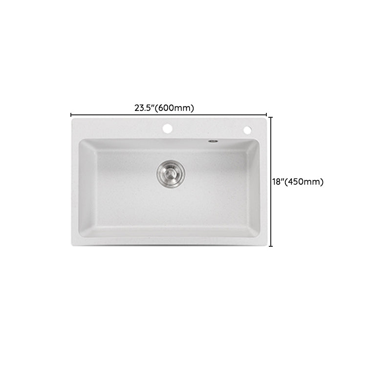 Single Bowl Kitchen Sink Modern Quartz Kitchen Sink with Drain Assembly Clearhalo 'Home Improvement' 'home_improvement' 'home_improvement_kitchen_sinks' 'Kitchen Remodel & Kitchen Fixtures' 'Kitchen Sinks & Faucet Components' 'Kitchen Sinks' 'kitchen_sinks' 7263289