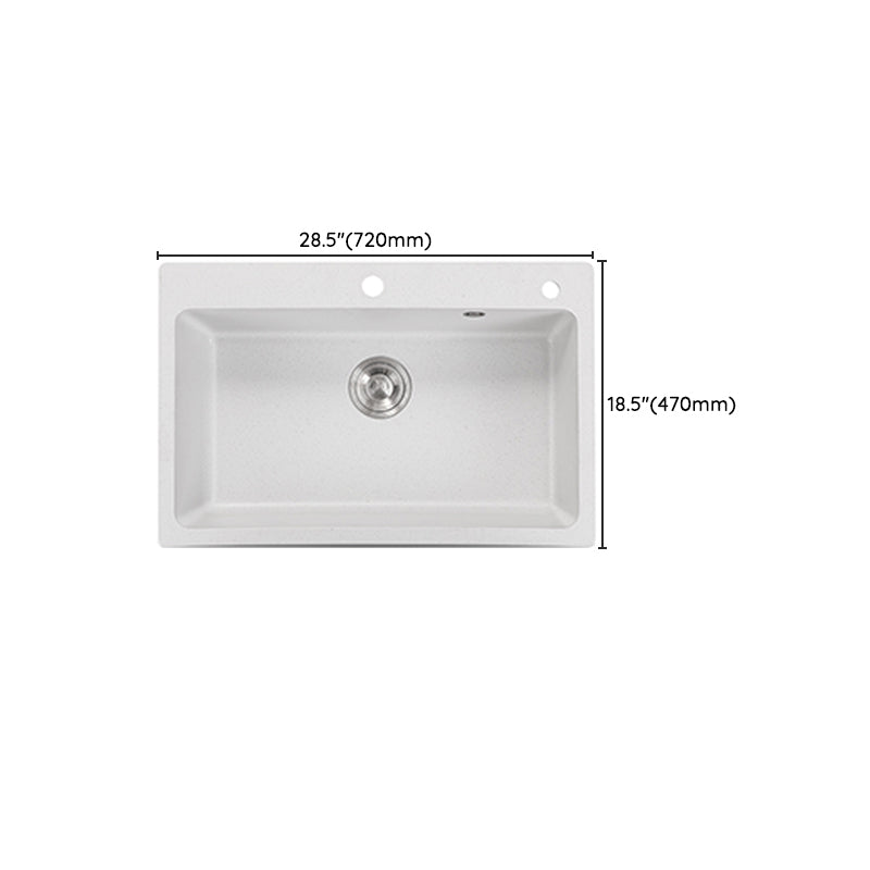 Single Bowl Kitchen Sink Modern Quartz Kitchen Sink with Drain Assembly Clearhalo 'Home Improvement' 'home_improvement' 'home_improvement_kitchen_sinks' 'Kitchen Remodel & Kitchen Fixtures' 'Kitchen Sinks & Faucet Components' 'Kitchen Sinks' 'kitchen_sinks' 7263292
