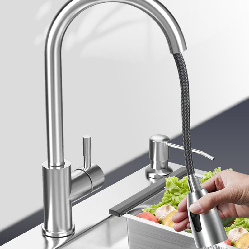 Stainless Steel Kitchen Sink Rectangular Shape Kitchen Sink with Drain Assembly Clearhalo 'Home Improvement' 'home_improvement' 'home_improvement_kitchen_sinks' 'Kitchen Remodel & Kitchen Fixtures' 'Kitchen Sinks & Faucet Components' 'Kitchen Sinks' 'kitchen_sinks' 7263305