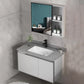 Modern Bathroom Sink Vanity Wall Mount Bathroom Vanity Set with Mirror Vanity & Faucet & Mirror Cabinet 32"L x 19"W x 18"H Stone Clearhalo 'Bathroom Remodel & Bathroom Fixtures' 'Bathroom Vanities' 'bathroom_vanities' 'Home Improvement' 'home_improvement' 'home_improvement_bathroom_vanities' 7263956