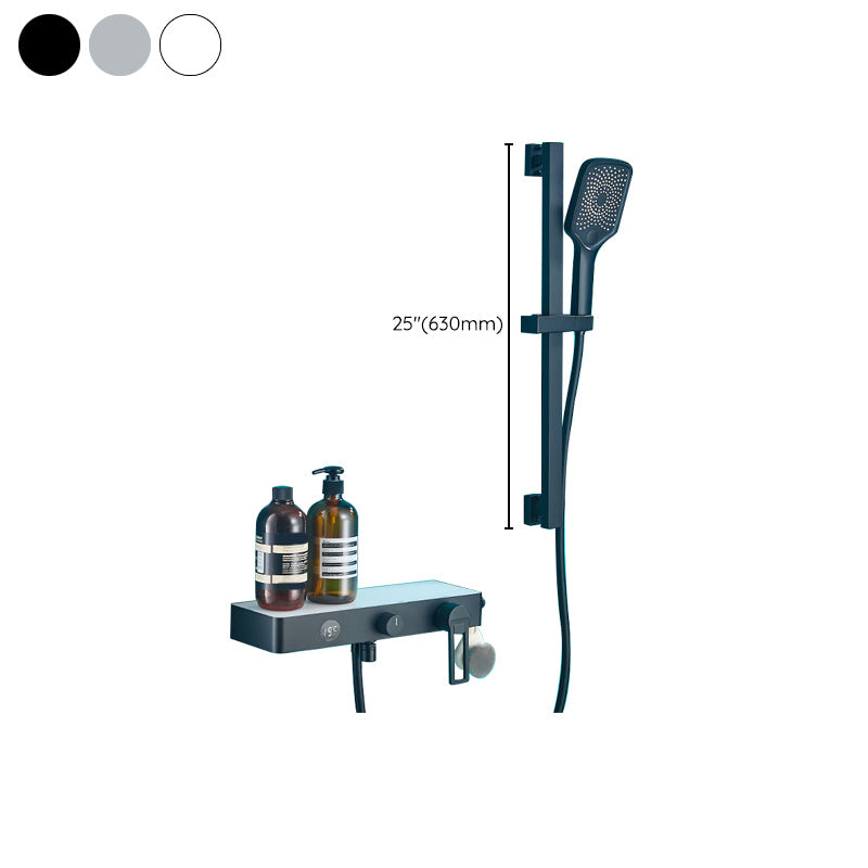 Modern Shower Faucet Stainless Steel Slide Bar Included Shower Trim Clearhalo 'Bathroom Remodel & Bathroom Fixtures' 'Home Improvement' 'home_improvement' 'home_improvement_shower_faucets' 'Shower Faucets & Systems' 'shower_faucets' 'Showers & Bathtubs Plumbing' 'Showers & Bathtubs' 7264742