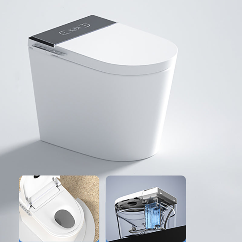 Contemporary Smart Toilet White Foot Sensor Elongated Dryer Wall Mounted Bidet Black Without Legs Clearhalo 'Bathroom Remodel & Bathroom Fixtures' 'Bidets' 'Home Improvement' 'home_improvement' 'home_improvement_bidets' 'Toilets & Bidets' 7264966