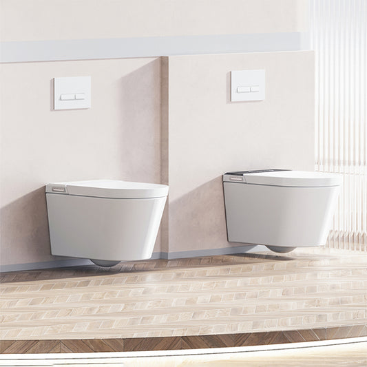Contemporary Smart Toilet White Foot Sensor Elongated Dryer Wall Mounted Bidet Clearhalo 'Bathroom Remodel & Bathroom Fixtures' 'Bidets' 'Home Improvement' 'home_improvement' 'home_improvement_bidets' 'Toilets & Bidets' 7264968