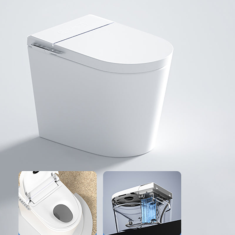 Contemporary Smart Toilet White Foot Sensor Elongated Dryer Wall Mounted Bidet White Without Legs Clearhalo 'Bathroom Remodel & Bathroom Fixtures' 'Bidets' 'Home Improvement' 'home_improvement' 'home_improvement_bidets' 'Toilets & Bidets' 7264969