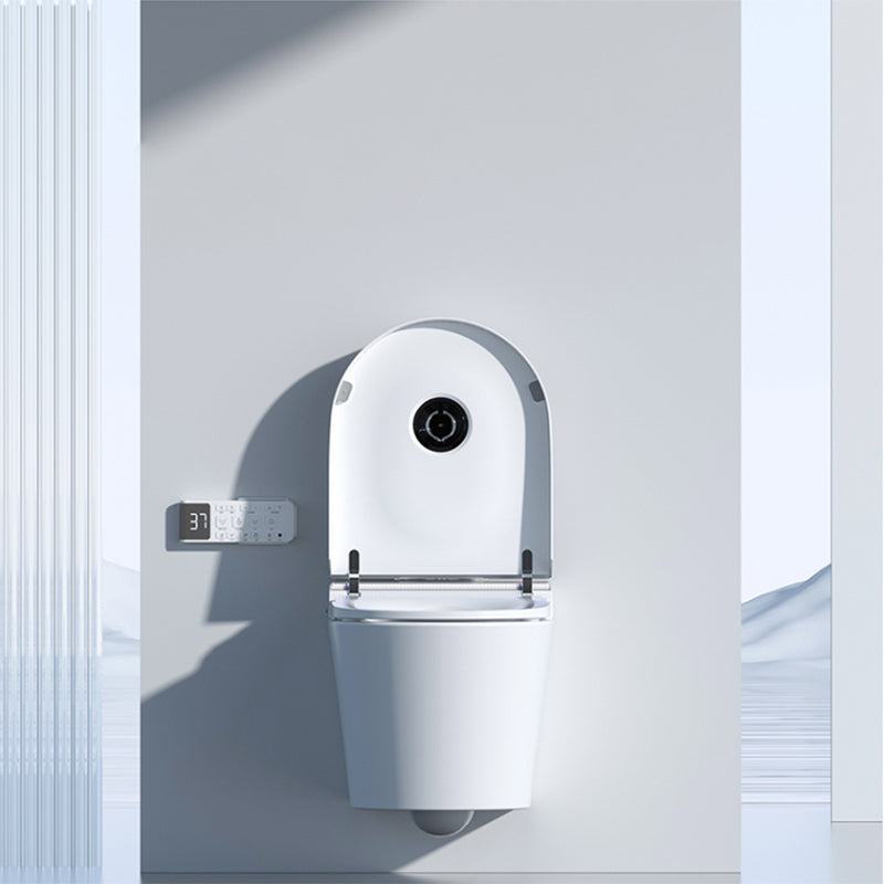 Contemporary Smart Toilet White Foot Sensor Elongated Dryer Wall Mounted Bidet Clearhalo 'Bathroom Remodel & Bathroom Fixtures' 'Bidets' 'Home Improvement' 'home_improvement' 'home_improvement_bidets' 'Toilets & Bidets' 7264972