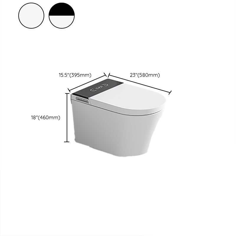 Contemporary Smart Toilet White Foot Sensor Elongated Dryer Wall Mounted Bidet Clearhalo 'Bathroom Remodel & Bathroom Fixtures' 'Bidets' 'Home Improvement' 'home_improvement' 'home_improvement_bidets' 'Toilets & Bidets' 7264978