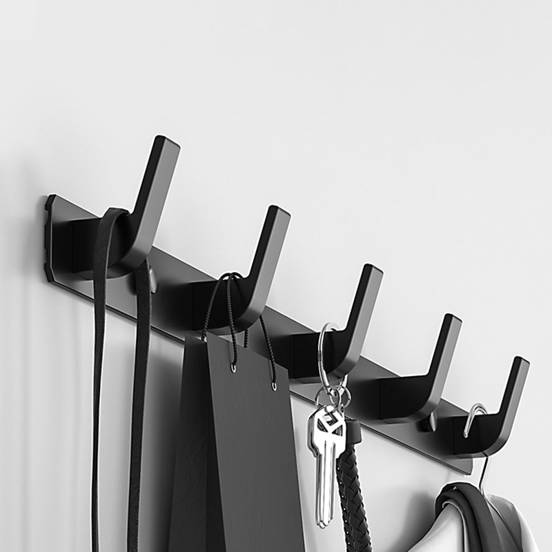 Matte Finish Modern Bathroom Hardware 2 - Piece Bath Hardware Set, Robe Hooks Clearhalo 'Bathroom Hardware Sets' 'Bathroom Hardware' 'Bathroom Remodel & Bathroom Fixtures' 'bathroom_hardware_sets' 'Home Improvement' 'home_improvement' 'home_improvement_bathroom_hardware_sets' 7264991