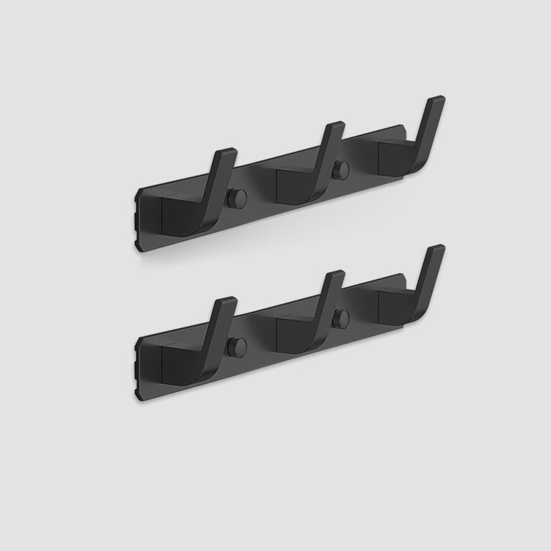 Matte Finish Modern Bathroom Hardware 2 - Piece Bath Hardware Set, Robe Hooks Black 2 Piece Set 3 Clearhalo 'Bathroom Hardware Sets' 'Bathroom Hardware' 'Bathroom Remodel & Bathroom Fixtures' 'bathroom_hardware_sets' 'Home Improvement' 'home_improvement' 'home_improvement_bathroom_hardware_sets' 7264992