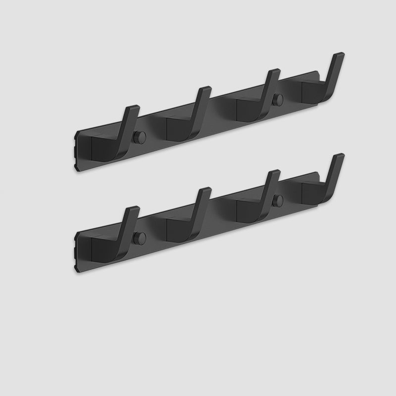 Matte Finish Modern Bathroom Hardware 2 - Piece Bath Hardware Set, Robe Hooks Black 2 Piece Set 4 Clearhalo 'Bathroom Hardware Sets' 'Bathroom Hardware' 'Bathroom Remodel & Bathroom Fixtures' 'bathroom_hardware_sets' 'Home Improvement' 'home_improvement' 'home_improvement_bathroom_hardware_sets' 7264994