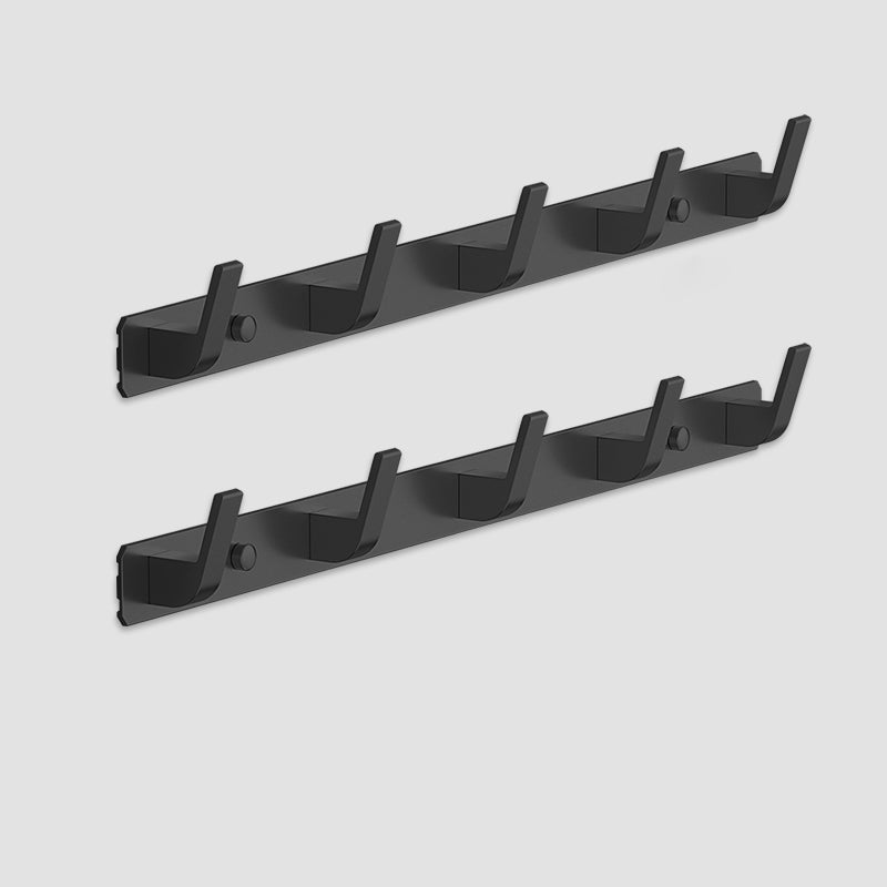 Matte Finish Modern Bathroom Hardware 2 - Piece Bath Hardware Set, Robe Hooks Black 2 Piece Set 5 Clearhalo 'Bathroom Hardware Sets' 'Bathroom Hardware' 'Bathroom Remodel & Bathroom Fixtures' 'bathroom_hardware_sets' 'Home Improvement' 'home_improvement' 'home_improvement_bathroom_hardware_sets' 7264995