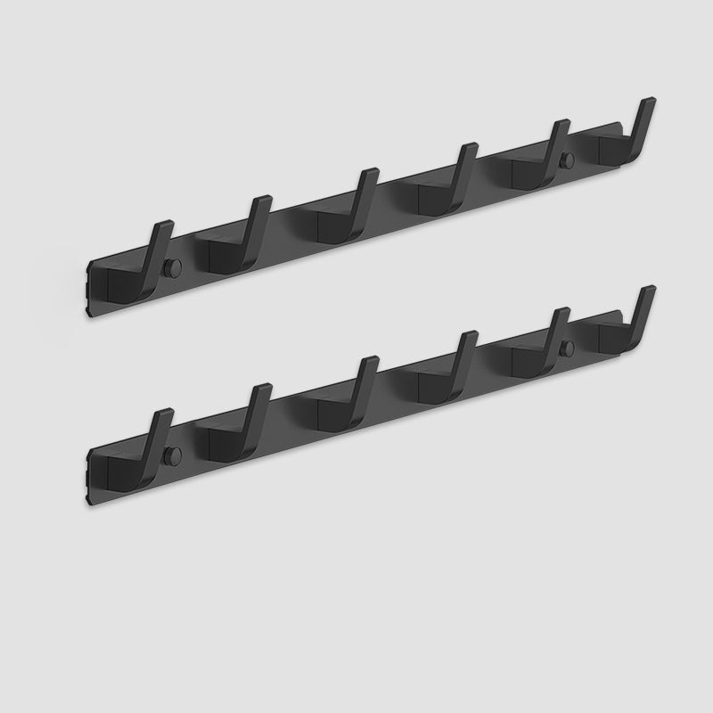 Matte Finish Modern Bathroom Hardware 2 - Piece Bath Hardware Set, Robe Hooks Black 2 Piece Set 6 Clearhalo 'Bathroom Hardware Sets' 'Bathroom Hardware' 'Bathroom Remodel & Bathroom Fixtures' 'bathroom_hardware_sets' 'Home Improvement' 'home_improvement' 'home_improvement_bathroom_hardware_sets' 7264997