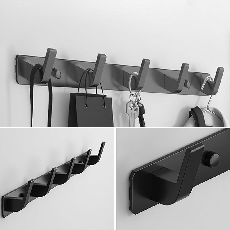 Matte Finish Modern Bathroom Hardware 2 - Piece Bath Hardware Set, Robe Hooks Clearhalo 'Bathroom Hardware Sets' 'Bathroom Hardware' 'Bathroom Remodel & Bathroom Fixtures' 'bathroom_hardware_sets' 'Home Improvement' 'home_improvement' 'home_improvement_bathroom_hardware_sets' 7265002