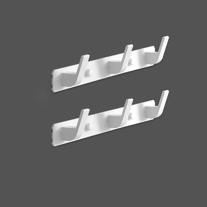 Matte Finish Modern Bathroom Hardware 2 - Piece Bath Hardware Set, Robe Hooks White 2 Piece Set 3 Clearhalo 'Bathroom Hardware Sets' 'Bathroom Hardware' 'Bathroom Remodel & Bathroom Fixtures' 'bathroom_hardware_sets' 'Home Improvement' 'home_improvement' 'home_improvement_bathroom_hardware_sets' 7265003