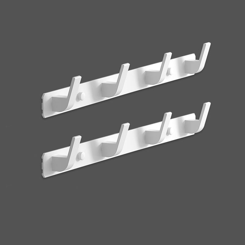 Matte Finish Modern Bathroom Hardware 2 - Piece Bath Hardware Set, Robe Hooks White 2 Piece Set 4 Clearhalo 'Bathroom Hardware Sets' 'Bathroom Hardware' 'Bathroom Remodel & Bathroom Fixtures' 'bathroom_hardware_sets' 'Home Improvement' 'home_improvement' 'home_improvement_bathroom_hardware_sets' 7265006