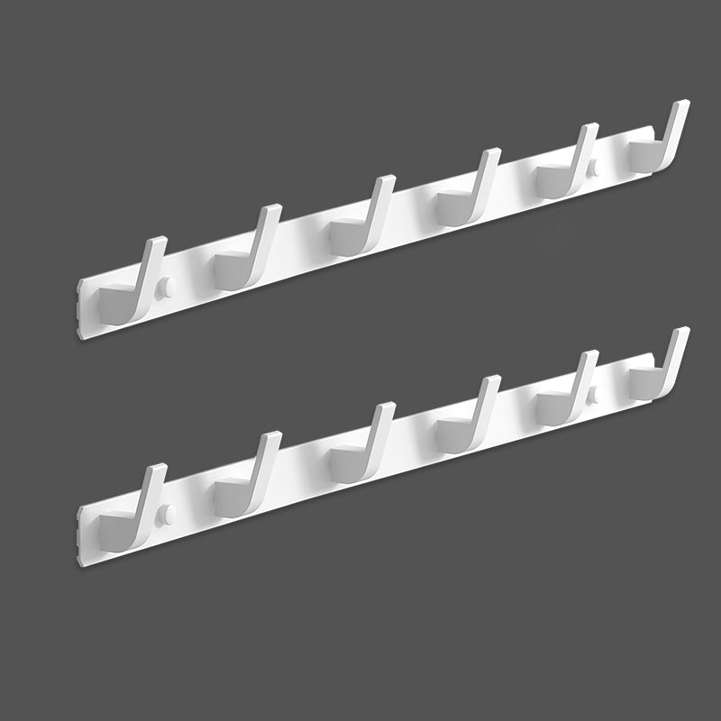 Matte Finish Modern Bathroom Hardware 2 - Piece Bath Hardware Set, Robe Hooks White 2 Piece Set 6 Clearhalo 'Bathroom Hardware Sets' 'Bathroom Hardware' 'Bathroom Remodel & Bathroom Fixtures' 'bathroom_hardware_sets' 'Home Improvement' 'home_improvement' 'home_improvement_bathroom_hardware_sets' 7265008