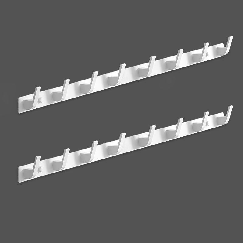 Matte Finish Modern Bathroom Hardware 2 - Piece Bath Hardware Set, Robe Hooks White 2 Piece Set 8 Clearhalo 'Bathroom Hardware Sets' 'Bathroom Hardware' 'Bathroom Remodel & Bathroom Fixtures' 'bathroom_hardware_sets' 'Home Improvement' 'home_improvement' 'home_improvement_bathroom_hardware_sets' 7265010