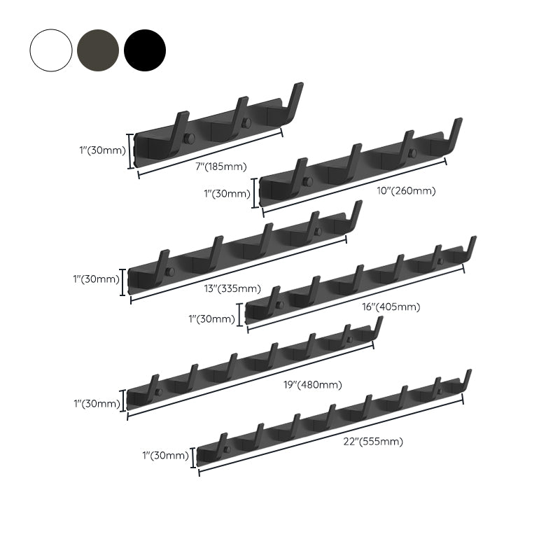 Matte Finish Modern Bathroom Hardware 2 - Piece Bath Hardware Set, Robe Hooks Clearhalo 'Bathroom Hardware Sets' 'Bathroom Hardware' 'Bathroom Remodel & Bathroom Fixtures' 'bathroom_hardware_sets' 'Home Improvement' 'home_improvement' 'home_improvement_bathroom_hardware_sets' 7265017