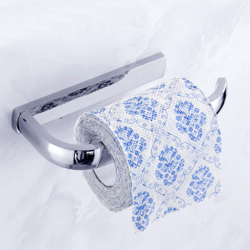 Modern Stainless Steel Bath Hardware Set Towel Bar Bath Shelf Bathroom Accessory Kit Toilet Paper Holder Clearhalo 'Bathroom Hardware Sets' 'Bathroom Hardware' 'Bathroom Remodel & Bathroom Fixtures' 'bathroom_hardware_sets' 'Home Improvement' 'home_improvement' 'home_improvement_bathroom_hardware_sets' 7265019