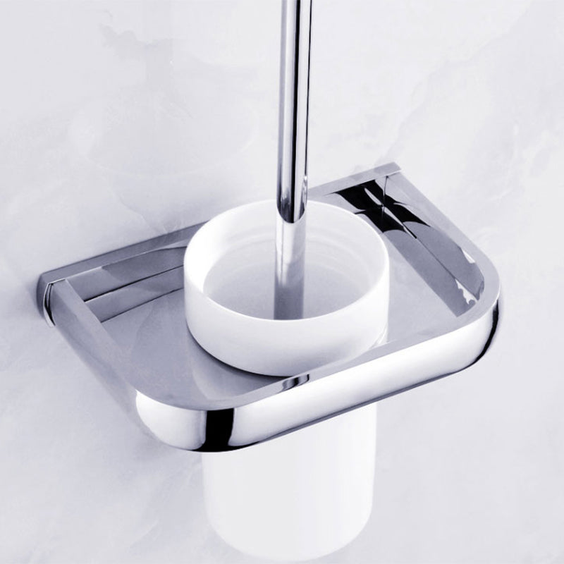 Modern Stainless Steel Bath Hardware Set Towel Bar Bath Shelf Bathroom Accessory Kit Toilet Brush Clearhalo 'Bathroom Hardware Sets' 'Bathroom Hardware' 'Bathroom Remodel & Bathroom Fixtures' 'bathroom_hardware_sets' 'Home Improvement' 'home_improvement' 'home_improvement_bathroom_hardware_sets' 7265021