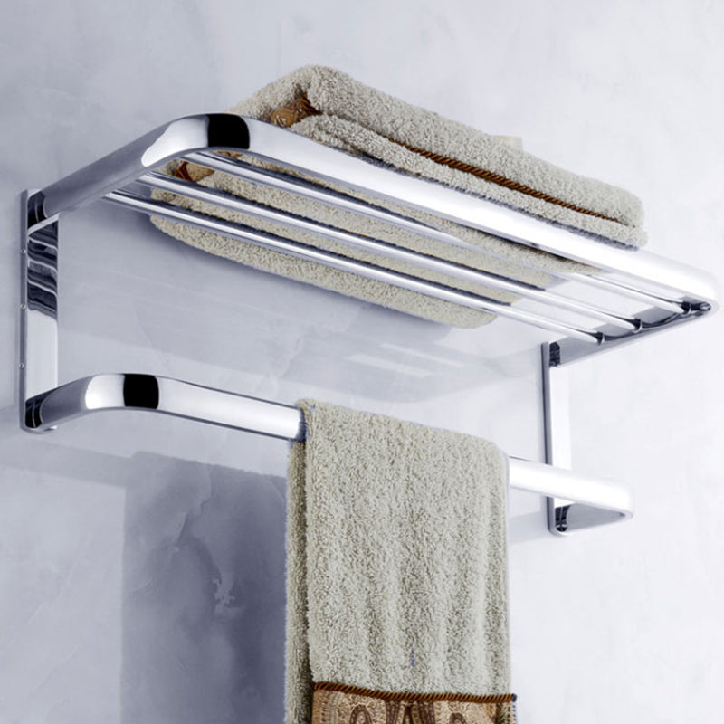 Modern Stainless Steel Bath Hardware Set Towel Bar Bath Shelf Bathroom Accessory Kit Towel Rack (24"L) Clearhalo 'Bathroom Hardware Sets' 'Bathroom Hardware' 'Bathroom Remodel & Bathroom Fixtures' 'bathroom_hardware_sets' 'Home Improvement' 'home_improvement' 'home_improvement_bathroom_hardware_sets' 7265022