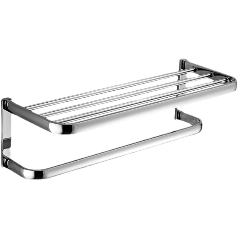 Modern Stainless Steel Bath Hardware Set Towel Bar Bath Shelf Bathroom Accessory Kit Clearhalo 'Bathroom Hardware Sets' 'Bathroom Hardware' 'Bathroom Remodel & Bathroom Fixtures' 'bathroom_hardware_sets' 'Home Improvement' 'home_improvement' 'home_improvement_bathroom_hardware_sets' 7265026