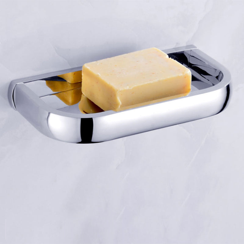 Modern Stainless Steel Bath Hardware Set Towel Bar Bath Shelf Bathroom Accessory Kit Soap Dish Clearhalo 'Bathroom Hardware Sets' 'Bathroom Hardware' 'Bathroom Remodel & Bathroom Fixtures' 'bathroom_hardware_sets' 'Home Improvement' 'home_improvement' 'home_improvement_bathroom_hardware_sets' 7265033