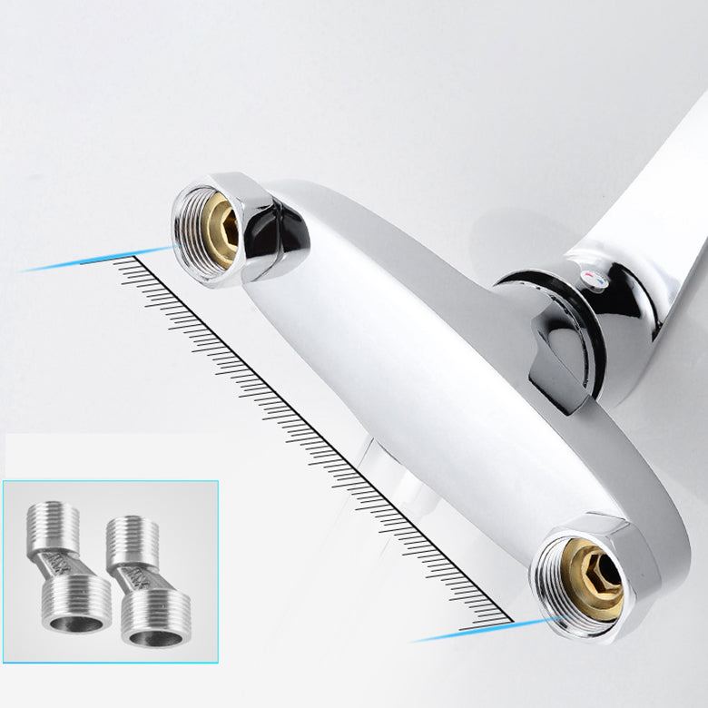 Contemporary Single Handle Kitchen Faucet Wall-mounted Faucet in Chrome Clearhalo 'Home Improvement' 'home_improvement' 'home_improvement_kitchen_faucets' 'Kitchen Faucets' 'Kitchen Remodel & Kitchen Fixtures' 'Kitchen Sinks & Faucet Components' 'kitchen_faucets' 7265901