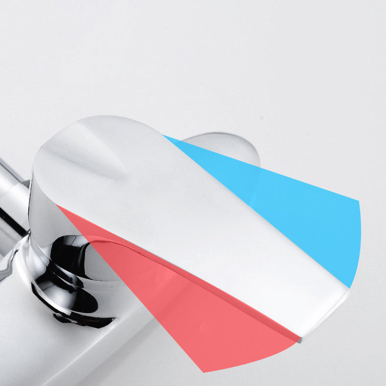 Contemporary Single Handle Kitchen Faucet Wall-mounted Faucet in Chrome Clearhalo 'Home Improvement' 'home_improvement' 'home_improvement_kitchen_faucets' 'Kitchen Faucets' 'Kitchen Remodel & Kitchen Fixtures' 'Kitchen Sinks & Faucet Components' 'kitchen_faucets' 7265905