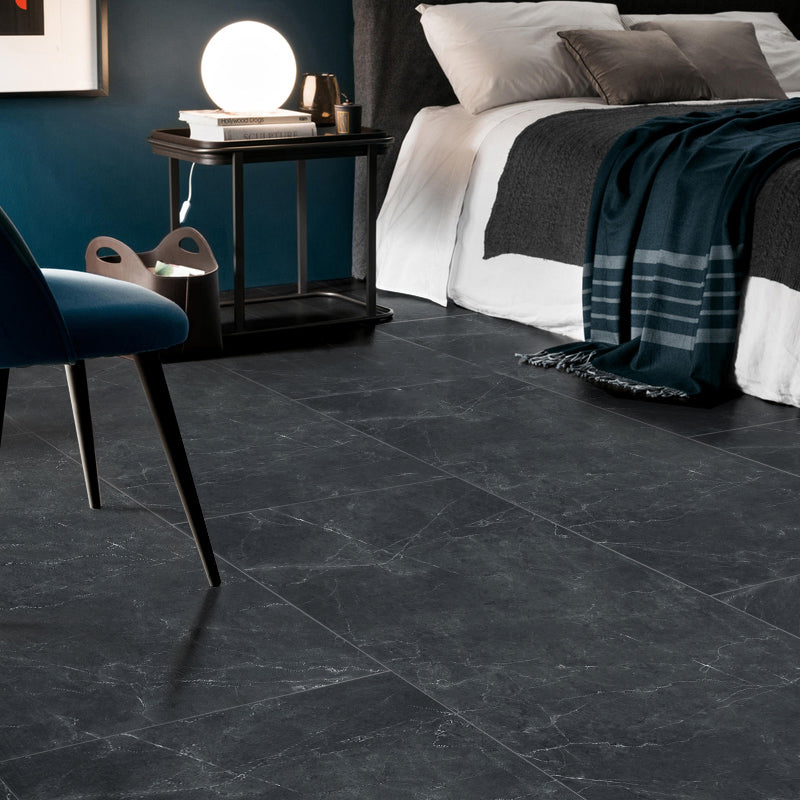 Industry Style Flooring Ceramic Marble Rectangular Indoor Waterproof Flooring Black 301.4 sq ft. - 28 Pieces Clearhalo 'Flooring 'Home Improvement' 'home_improvement' 'home_improvement_laminate_flooring' 'Laminate Flooring' 'laminate_flooring' Walls and Ceiling' 7265927