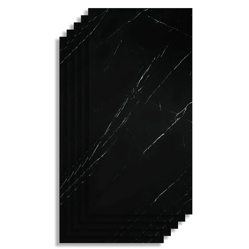 Industry Style Flooring Ceramic Marble Rectangular Indoor Waterproof Flooring Matte Black Clearhalo 'Flooring 'Home Improvement' 'home_improvement' 'home_improvement_laminate_flooring' 'Laminate Flooring' 'laminate_flooring' Walls and Ceiling' 7265929