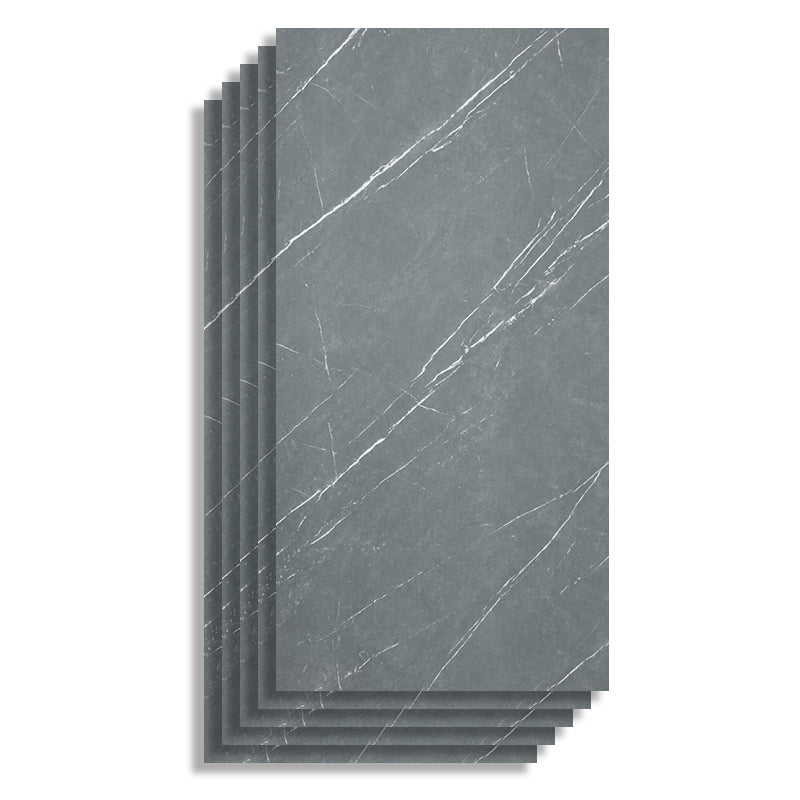 Industry Style Flooring Ceramic Marble Rectangular Indoor Waterproof Flooring Dark Gray-Black Clearhalo 'Flooring 'Home Improvement' 'home_improvement' 'home_improvement_laminate_flooring' 'Laminate Flooring' 'laminate_flooring' Walls and Ceiling' 7265949