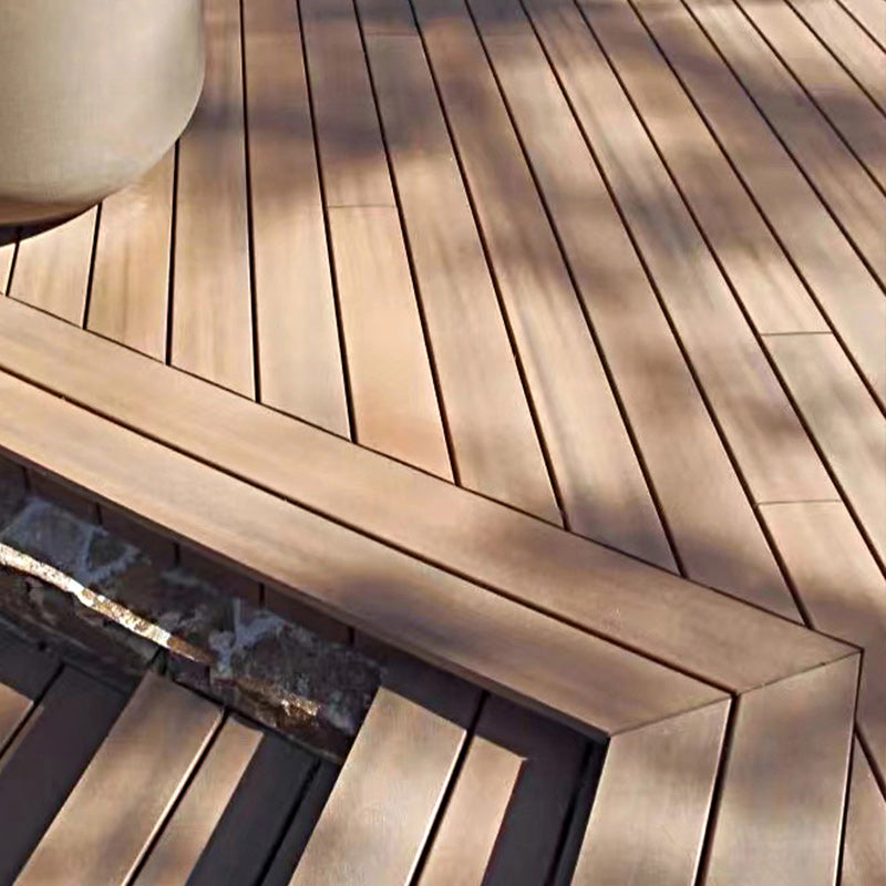 WPC Outdoor Flooring Modern Style Waterproof Rectangle Texture Effect Nail Flooring Clearhalo 'Flooring 'Hardwood Flooring' 'hardwood_flooring' 'Home Improvement' 'home_improvement' 'home_improvement_hardwood_flooring' Walls and Ceiling' 7265958