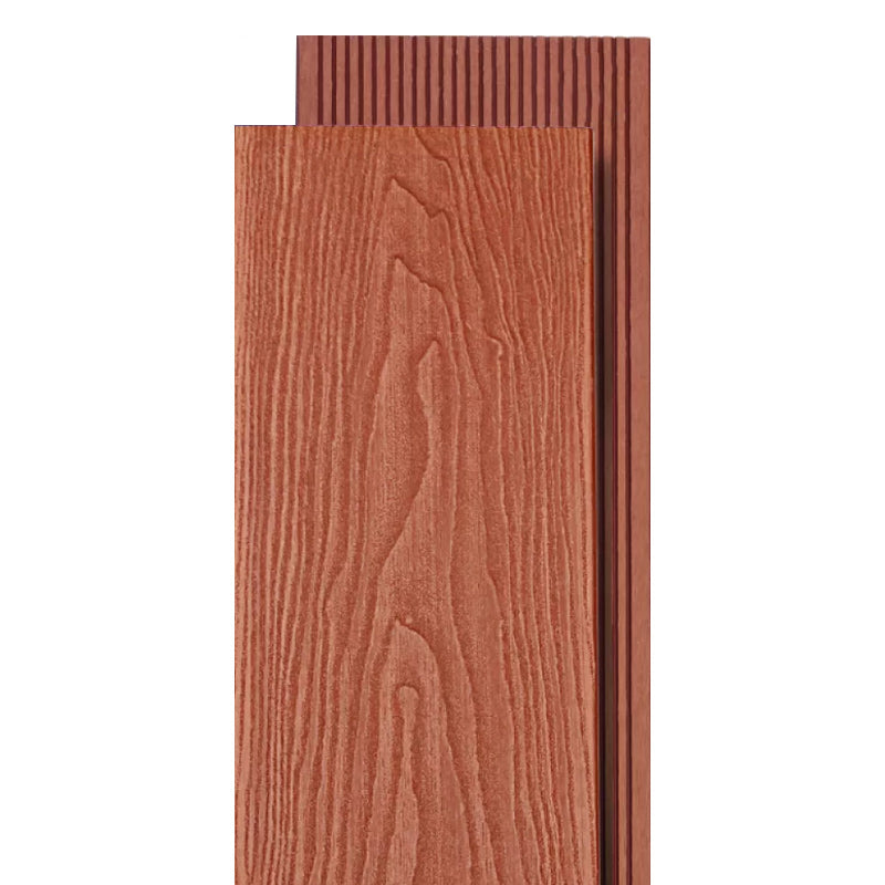 WPC Outdoor Flooring Modern Style Waterproof Rectangle Texture Effect Nail Flooring Light Red 3D Wood Grain Clearhalo 'Flooring 'Hardwood Flooring' 'hardwood_flooring' 'Home Improvement' 'home_improvement' 'home_improvement_hardwood_flooring' Walls and Ceiling' 7265973